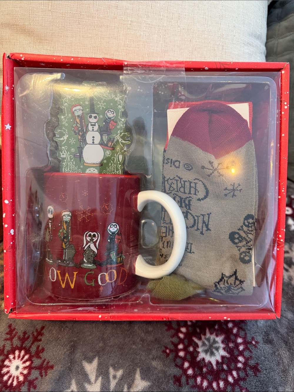 Red Holiday Mug & Cozy Socks Gift Set